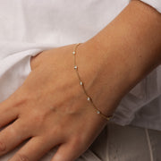 Bracelet diamants ronds 0.30 carat or jaune Lidia